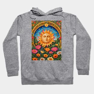 Tarot Sun and Flowers Print - By Free Spirits and Hippies Official Hoodie